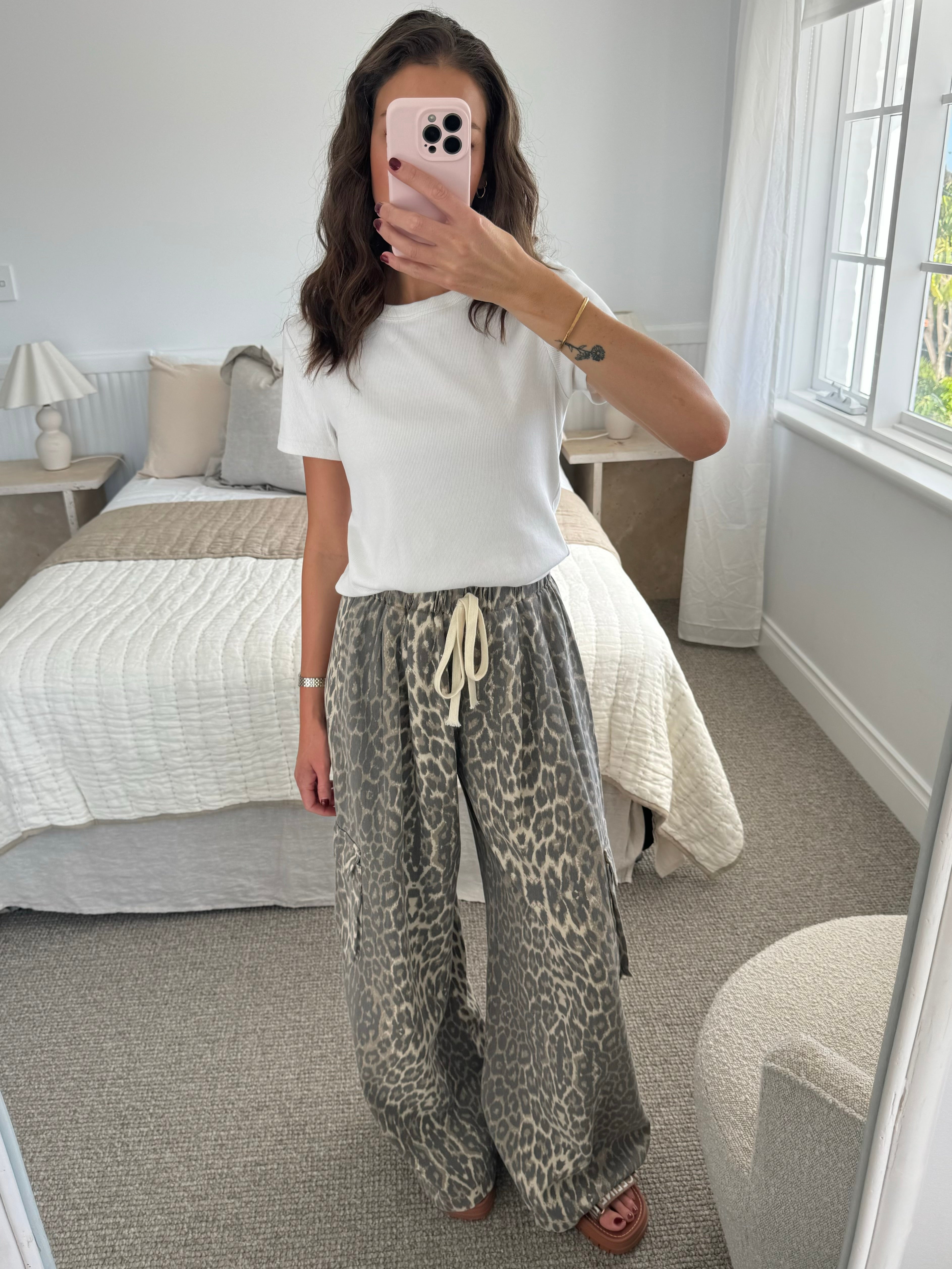 Payton Cargo Pants (Leopard)