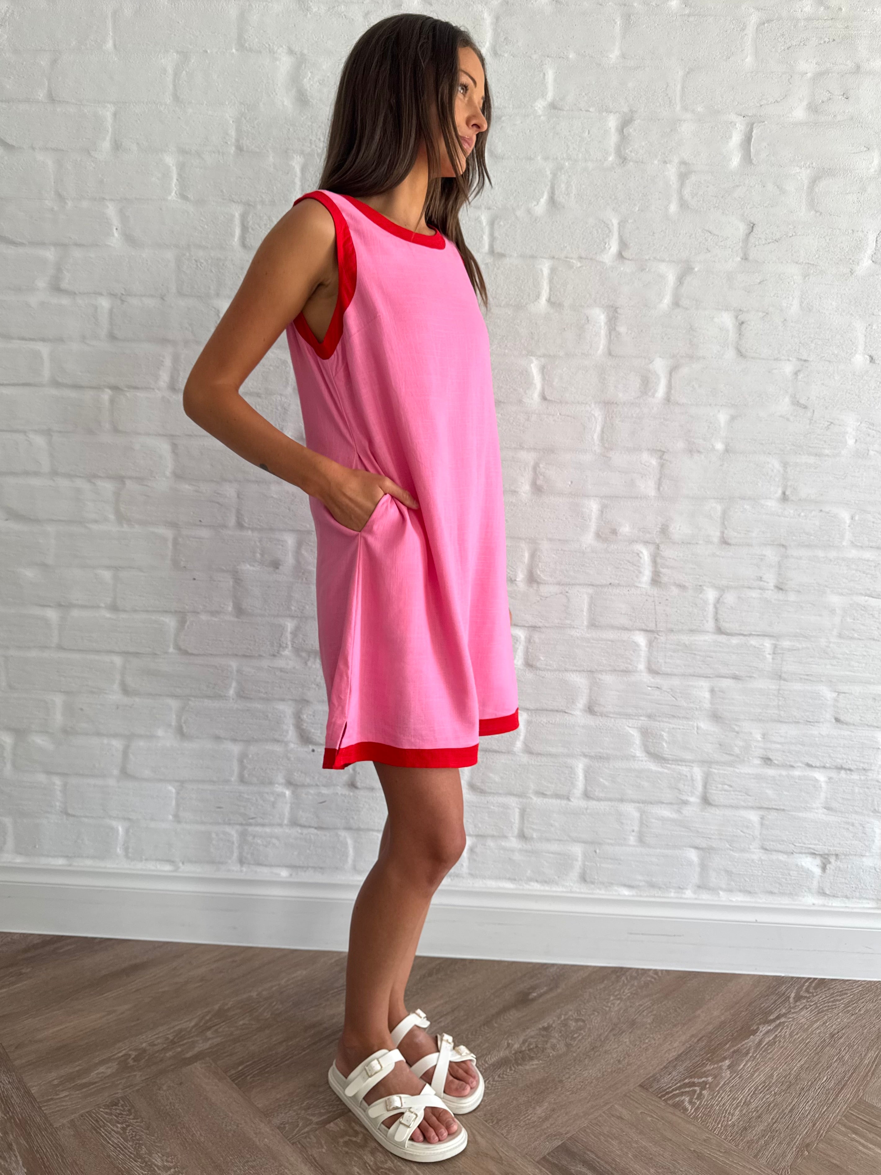 Pink spritz dress
