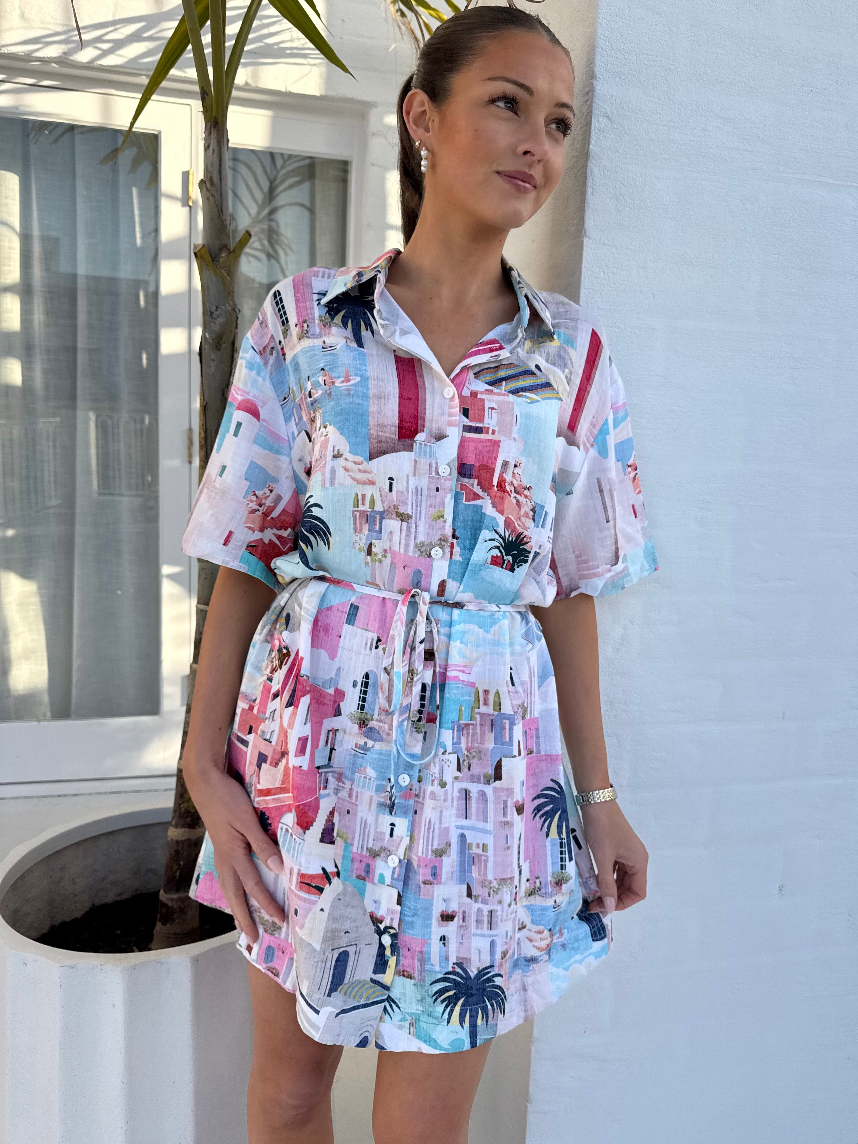 Mykonos shirt dress