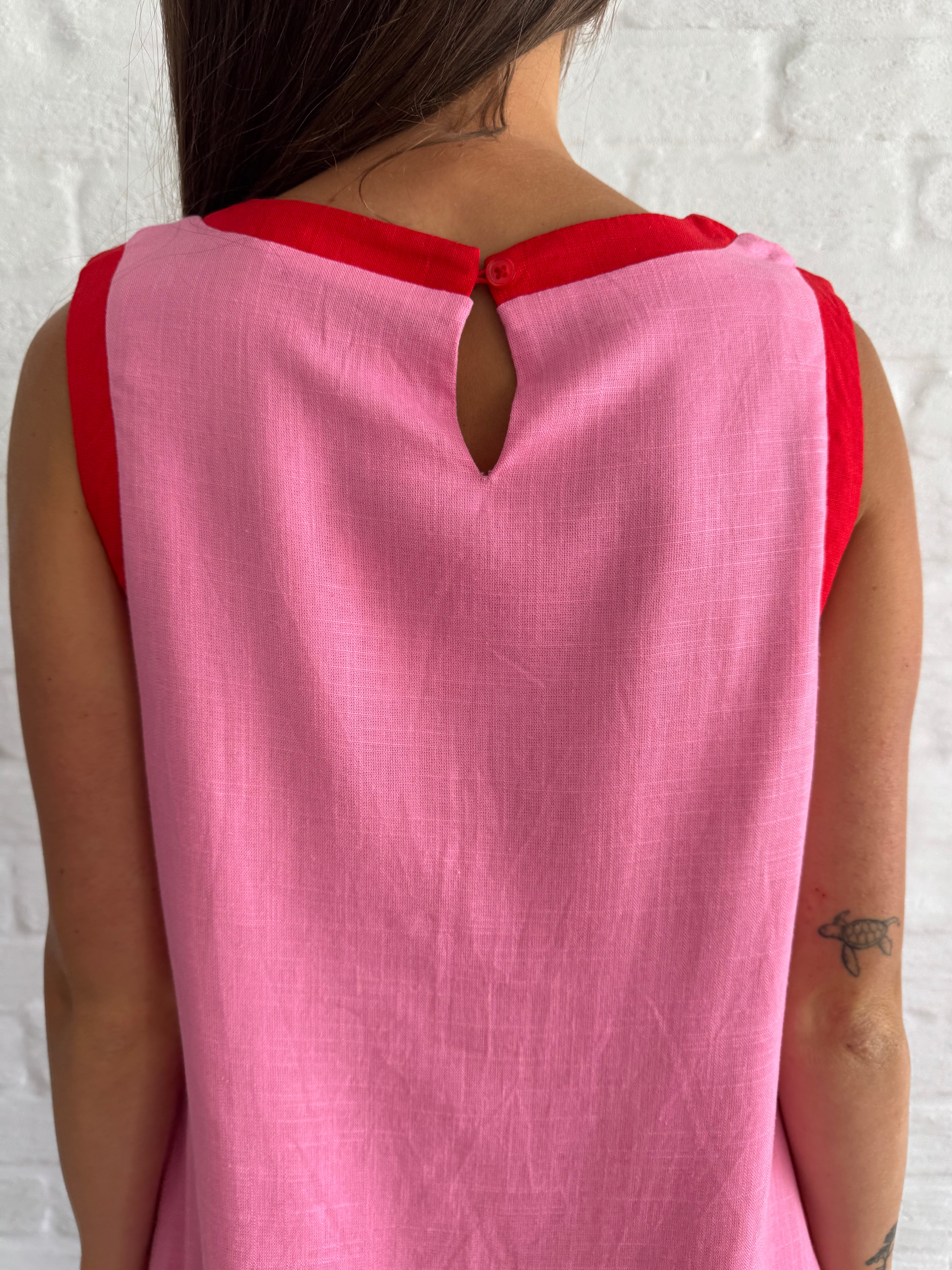 Pink spritz dress