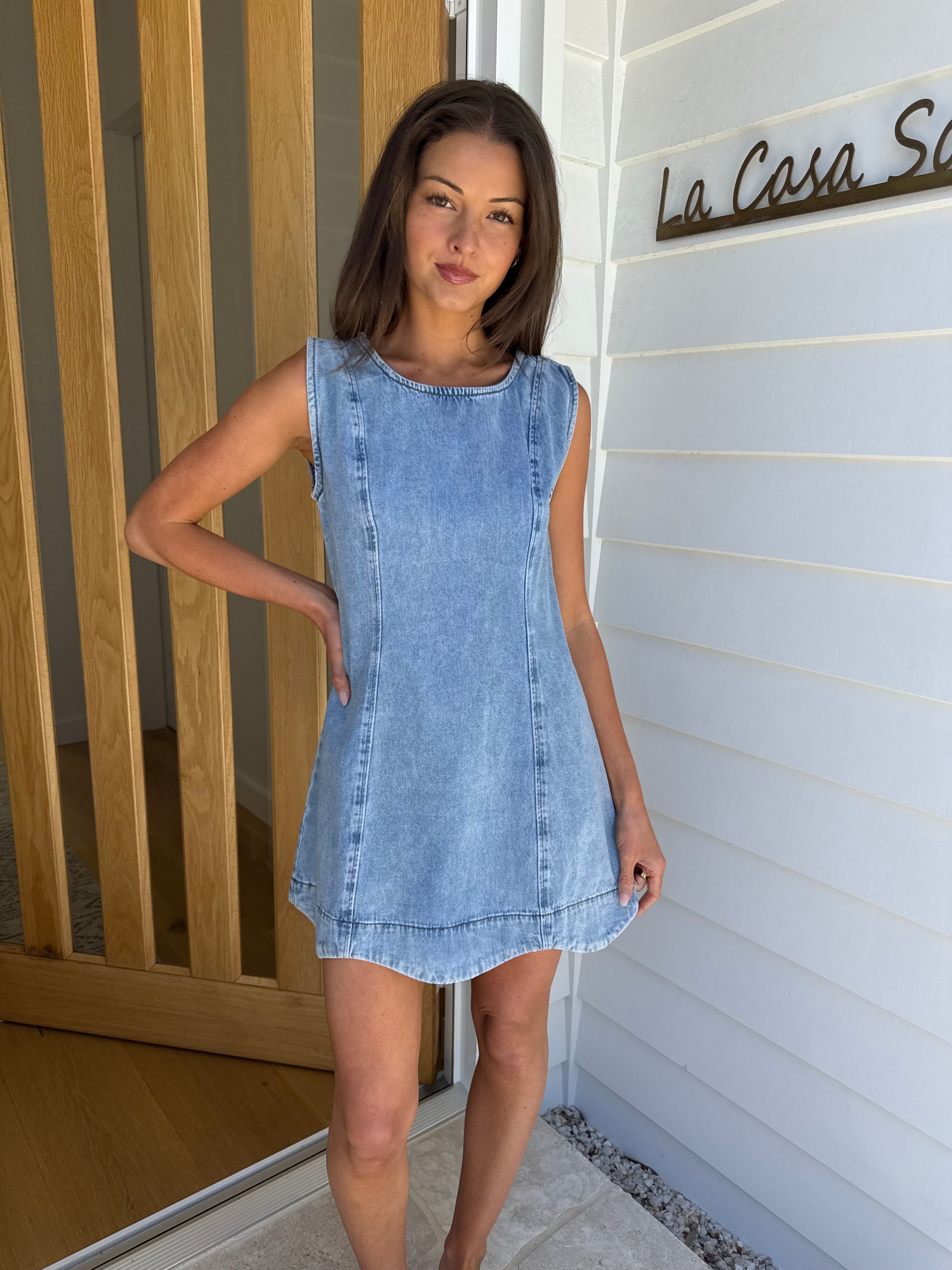 Scallop mini dress