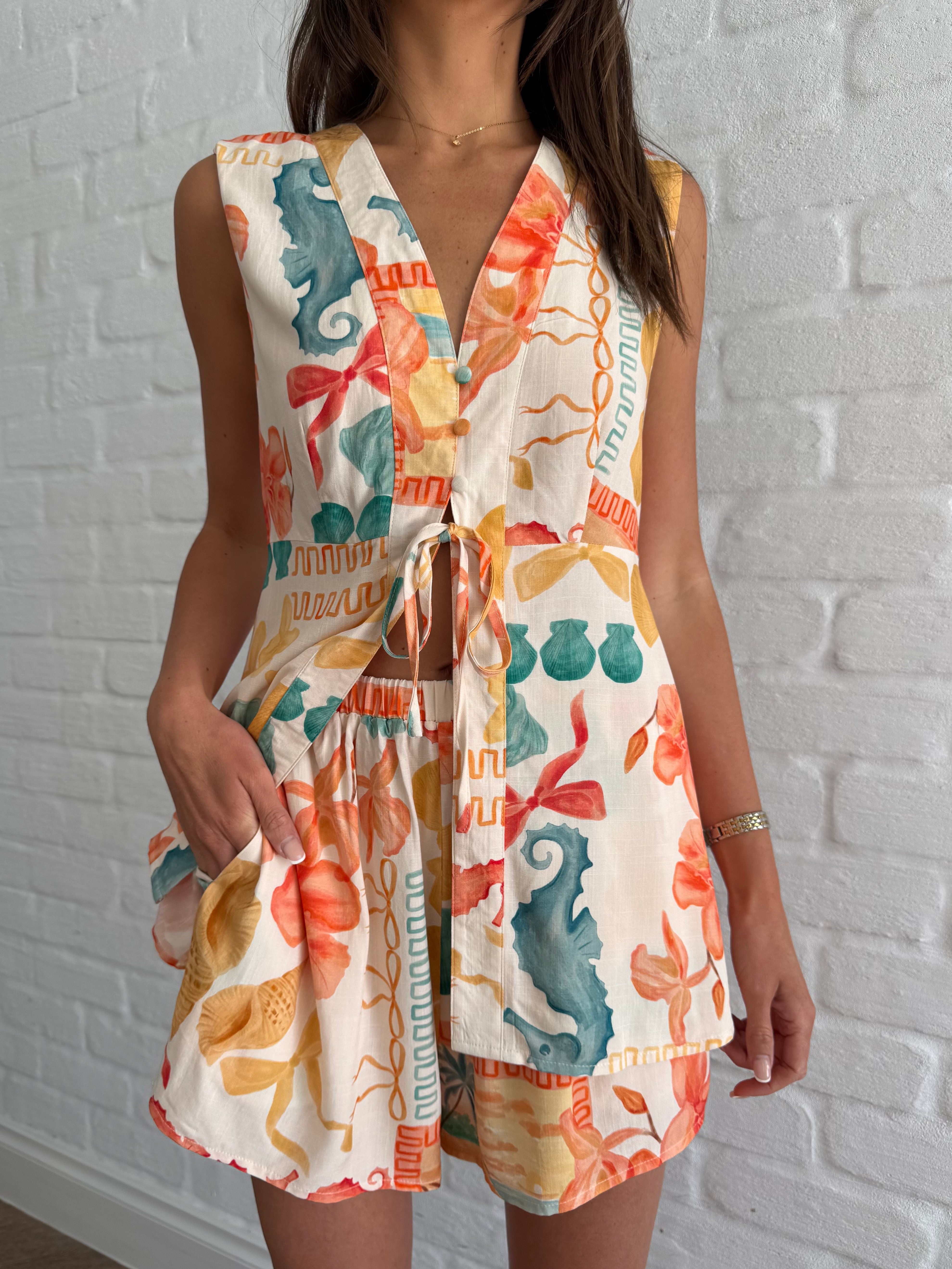 Underwater top and short set