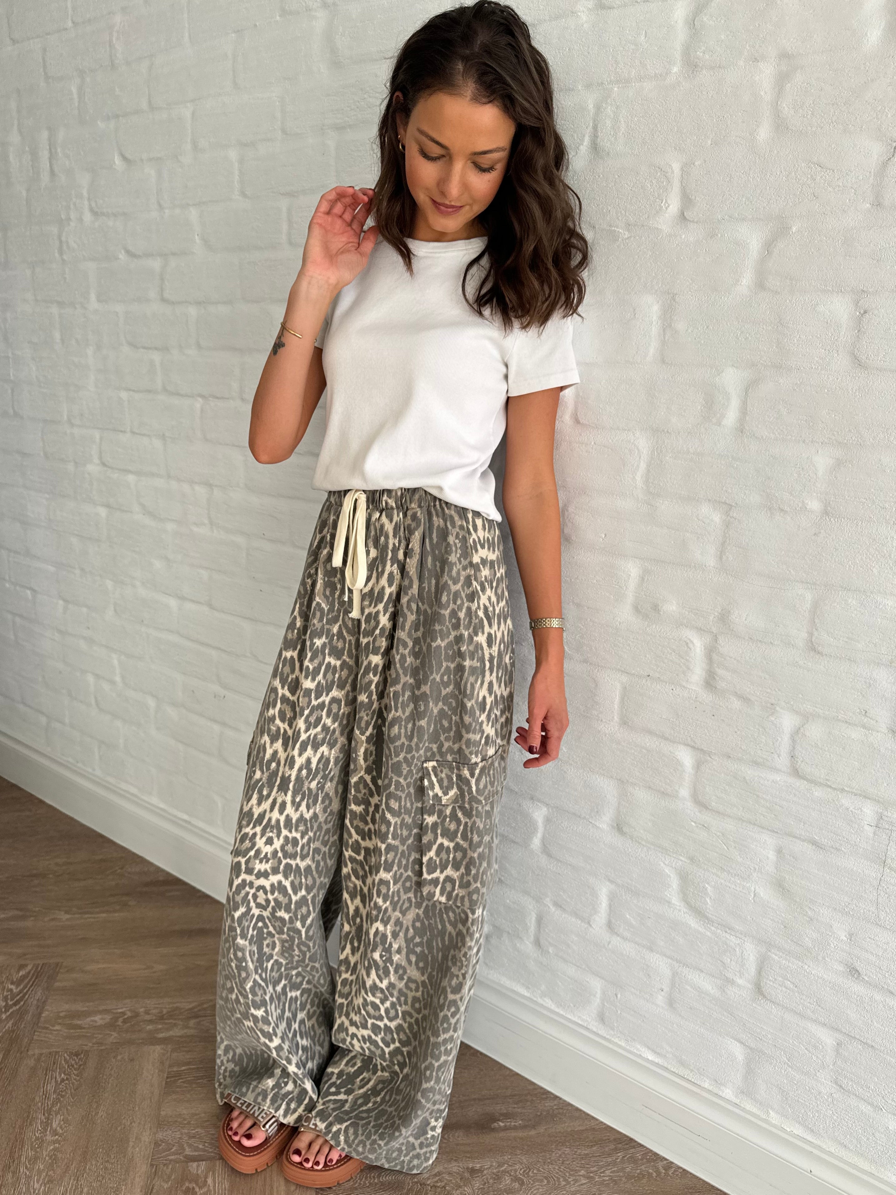 Payton Cargo Pants (Leopard)