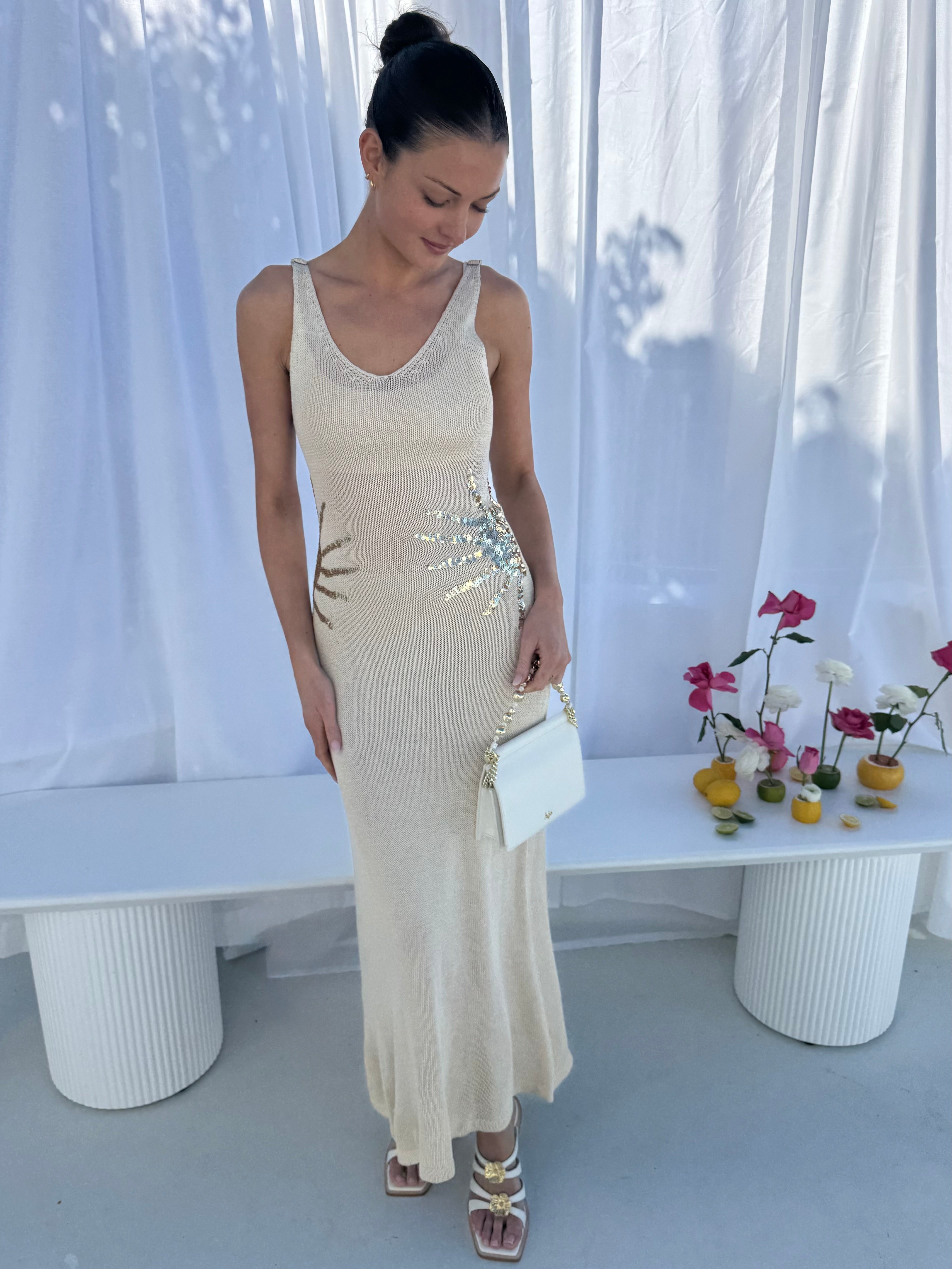 Solar radiance maxi dress (Natural)