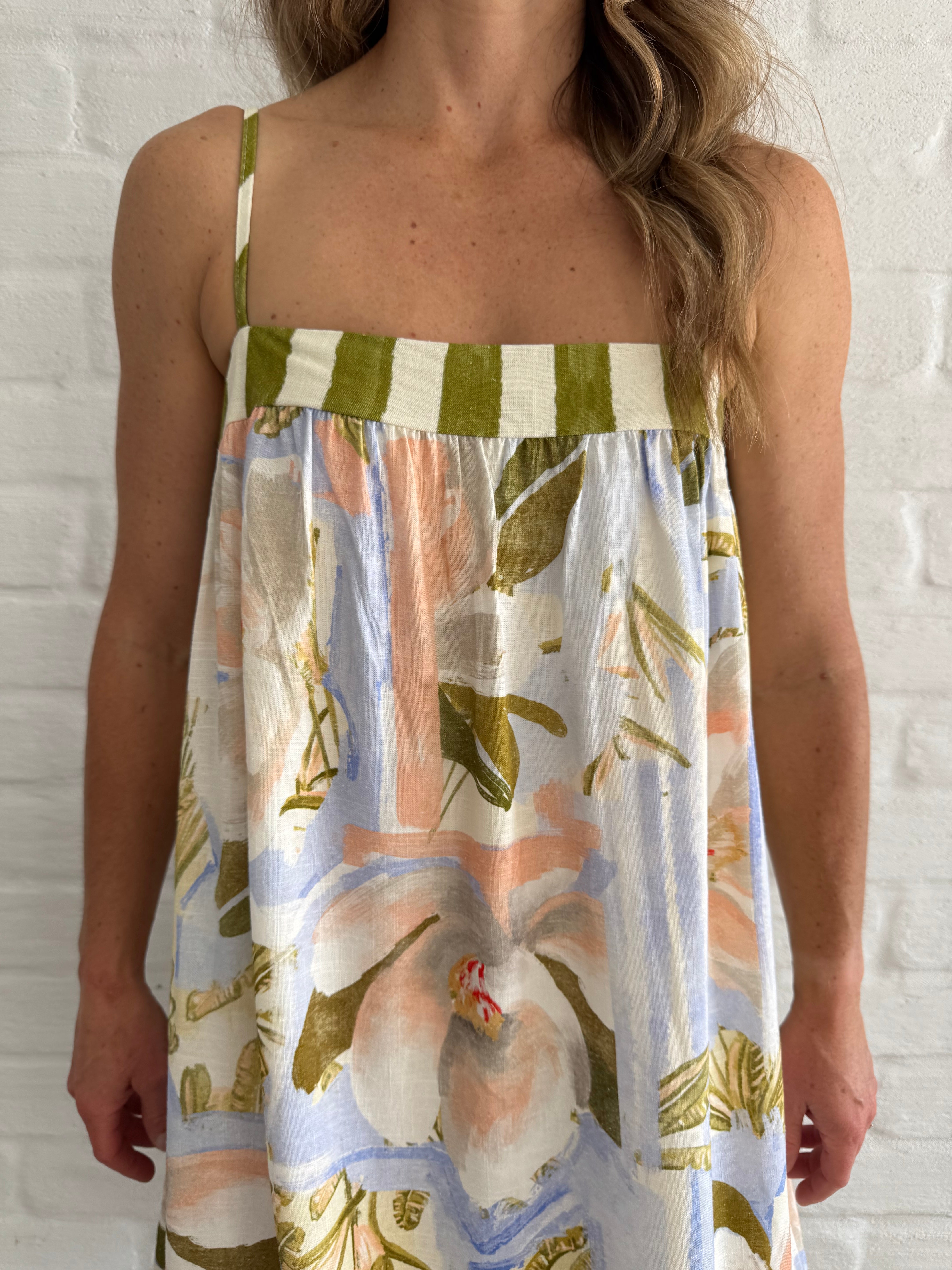 Olive groove dress