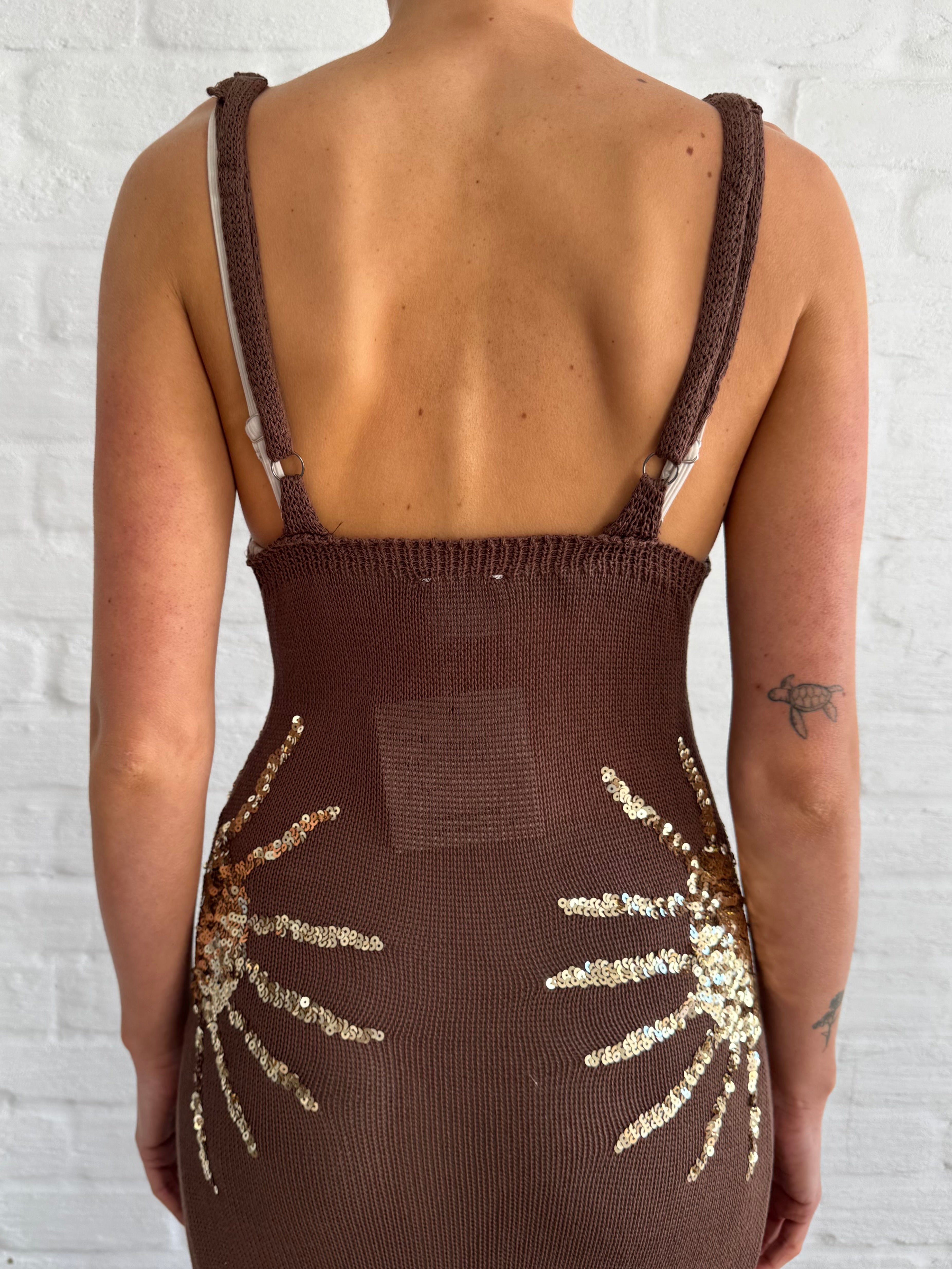 Solar radiance maxi dress (Brown)