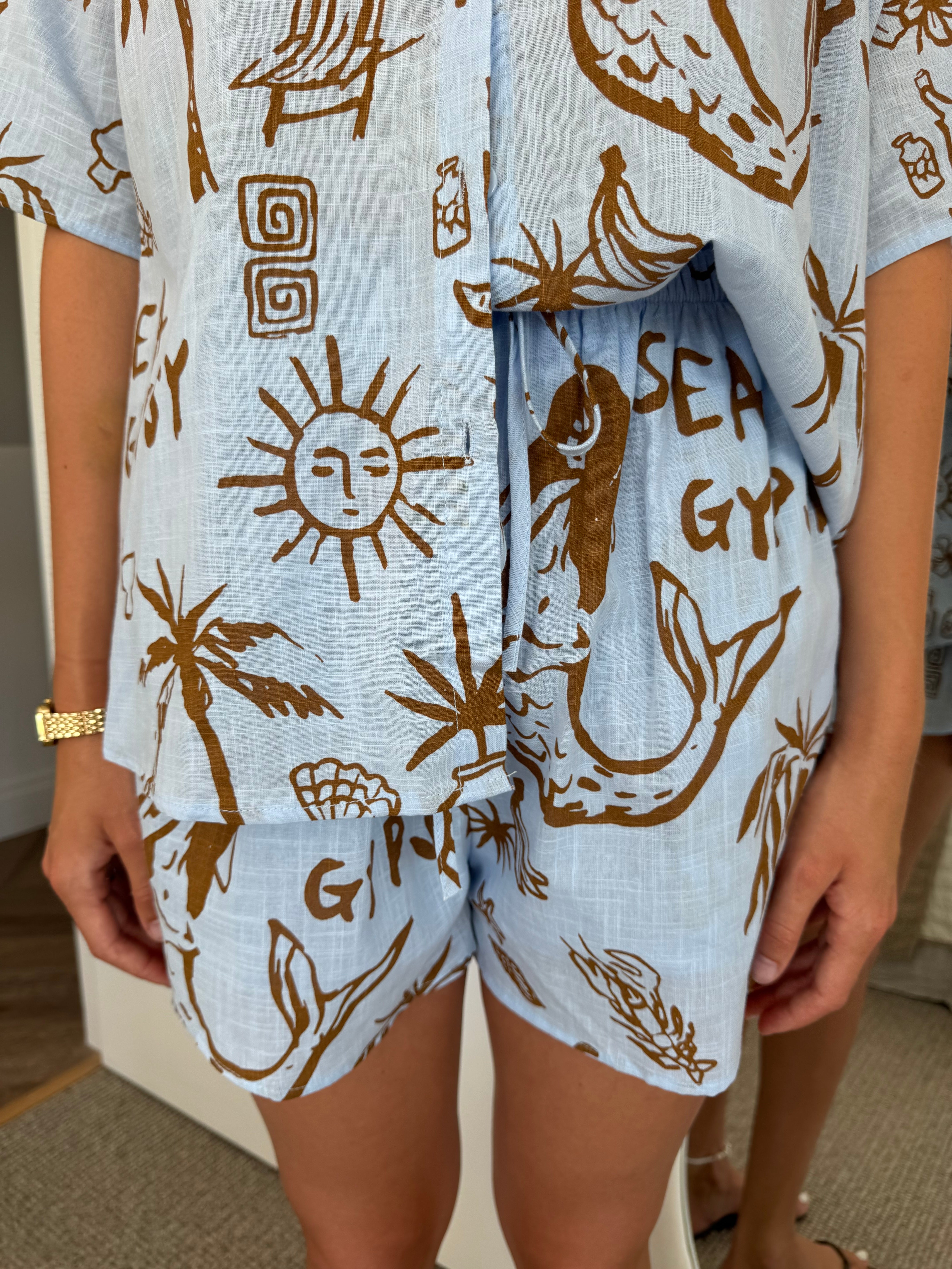 Gypsy racer short set (Blue)