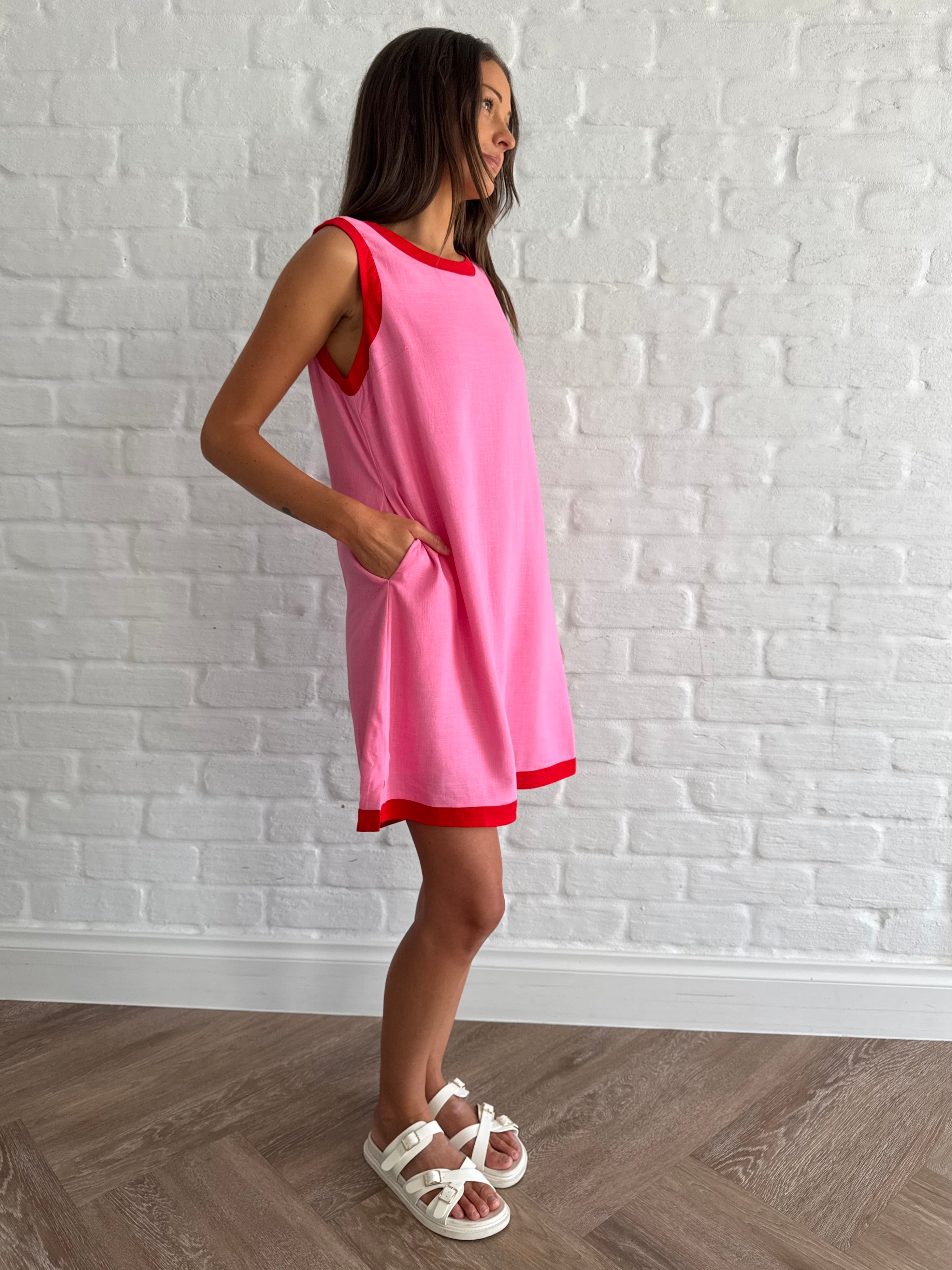 Pink spritz dress
