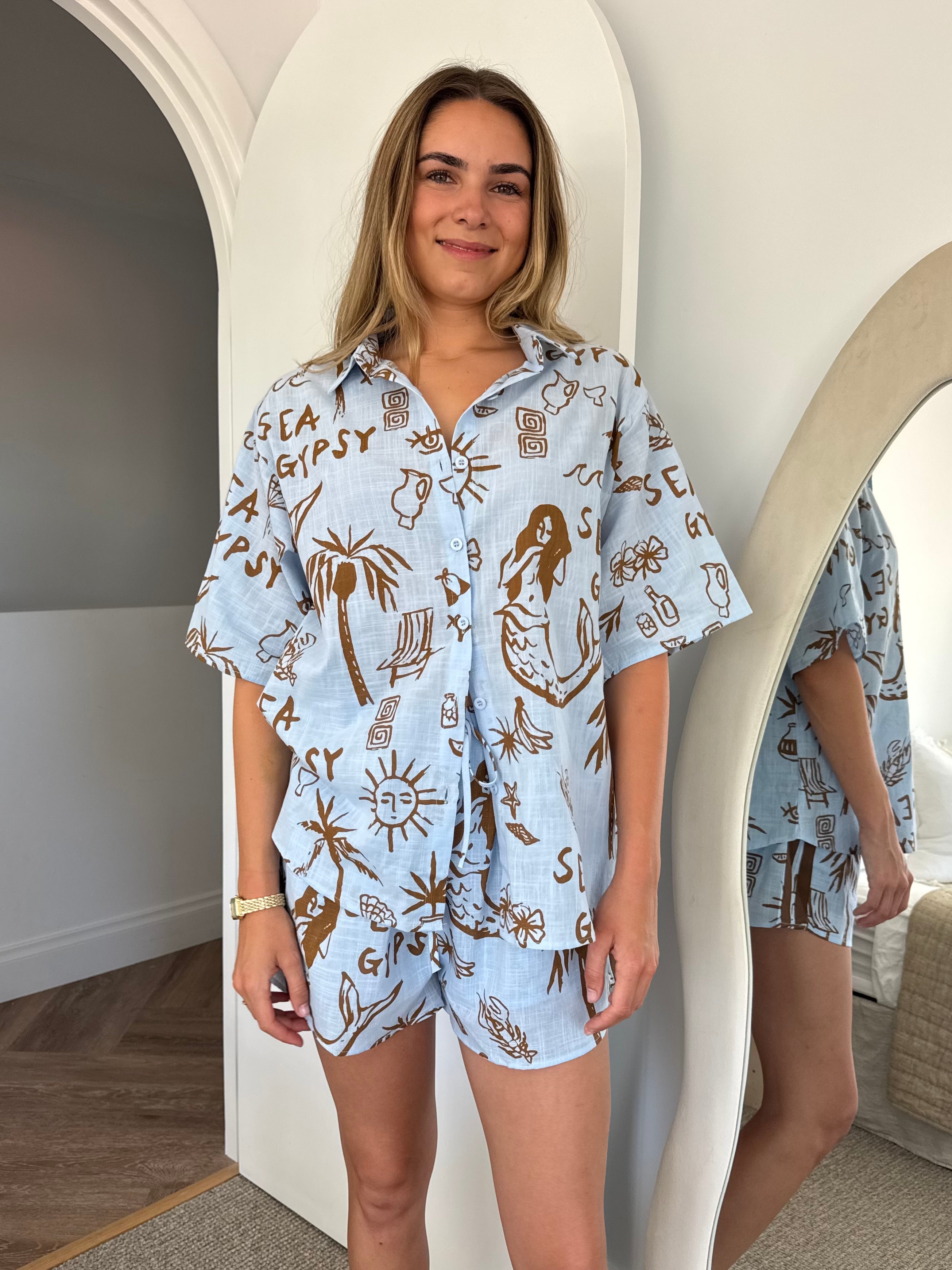 Gypsy racer short set (Blue)