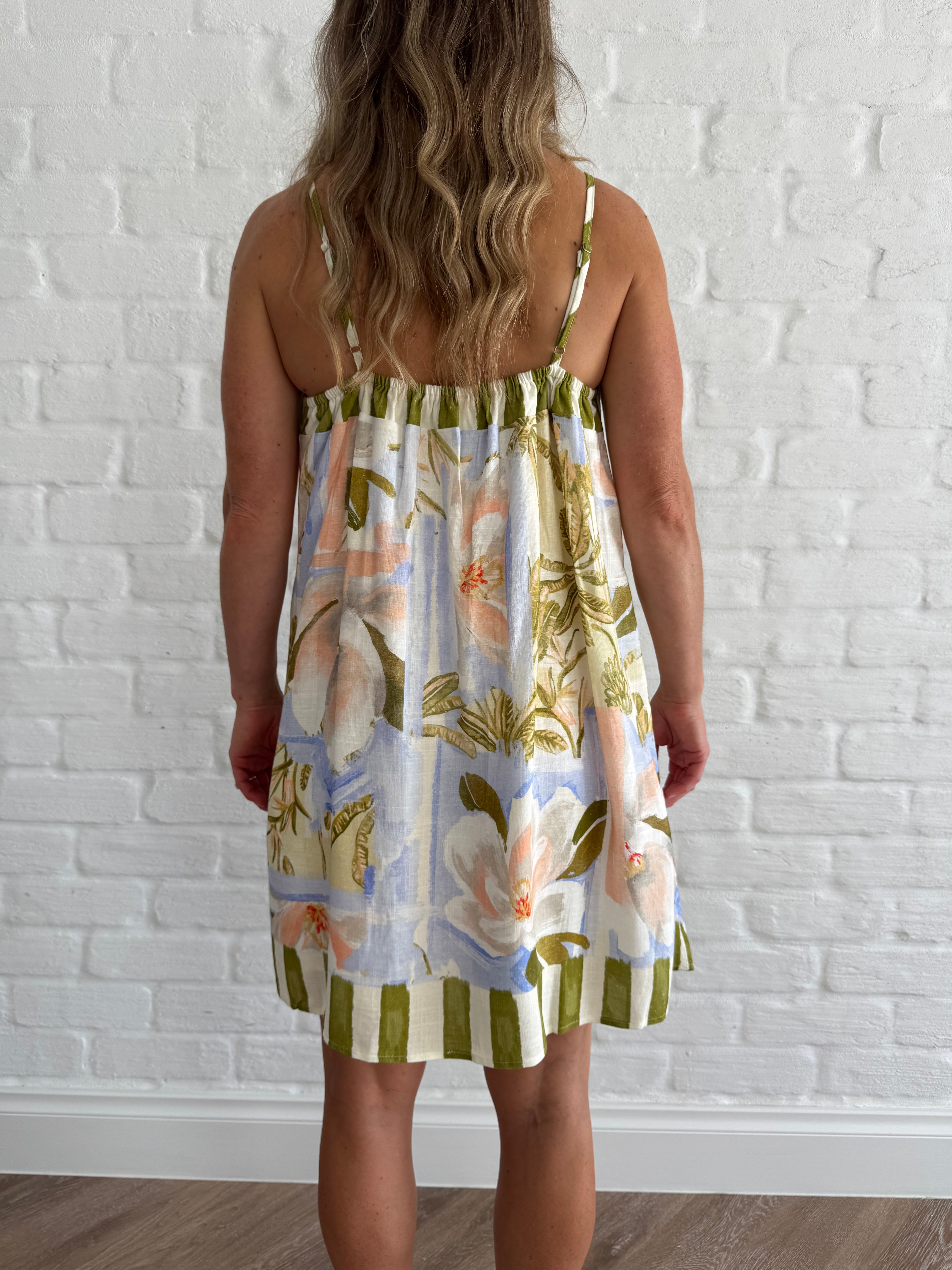 Olive groove dress