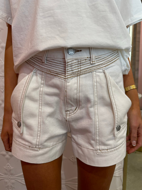 Analise Denim Shorts - White