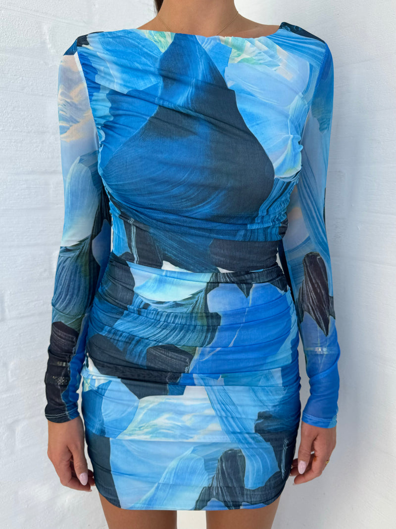 Joni dress/Blue - rnayclothing