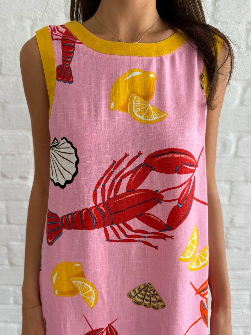 Zesty shell shift dress