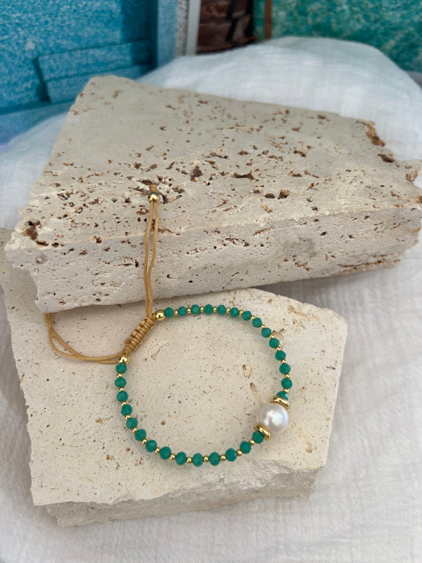 Sunburst Pearl bracelet / turquoise - rnayclothing