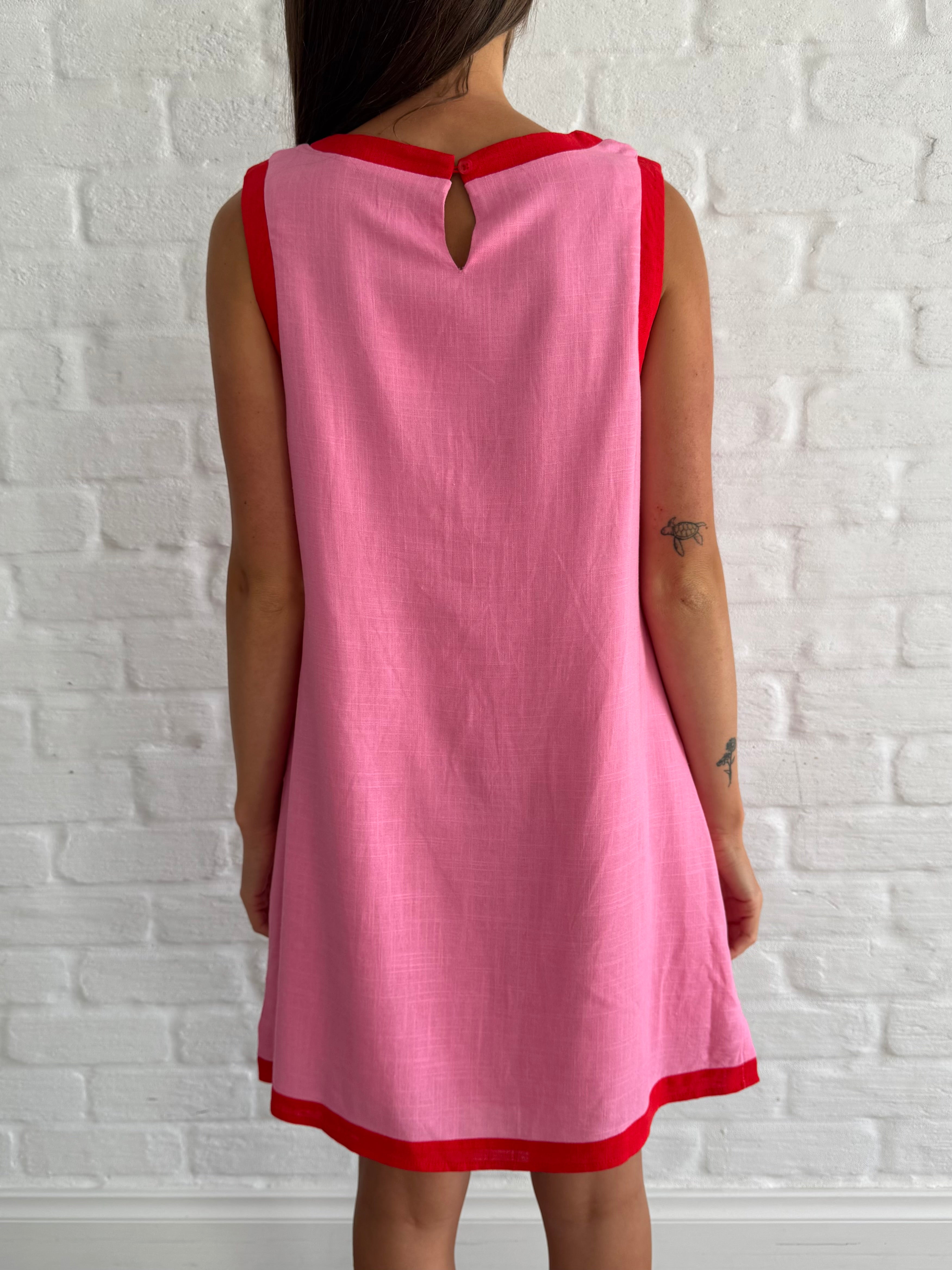 Pink spritz dress