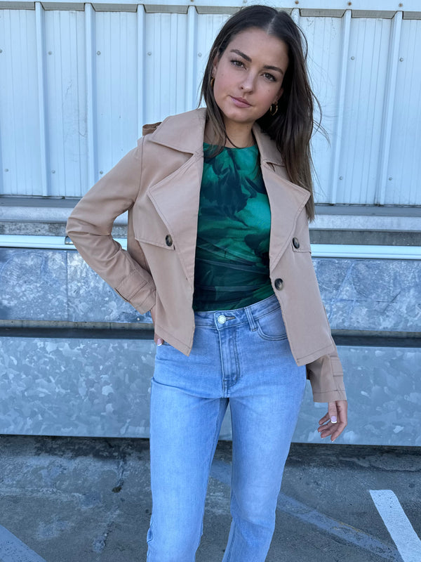 Dominique Cropped Trench