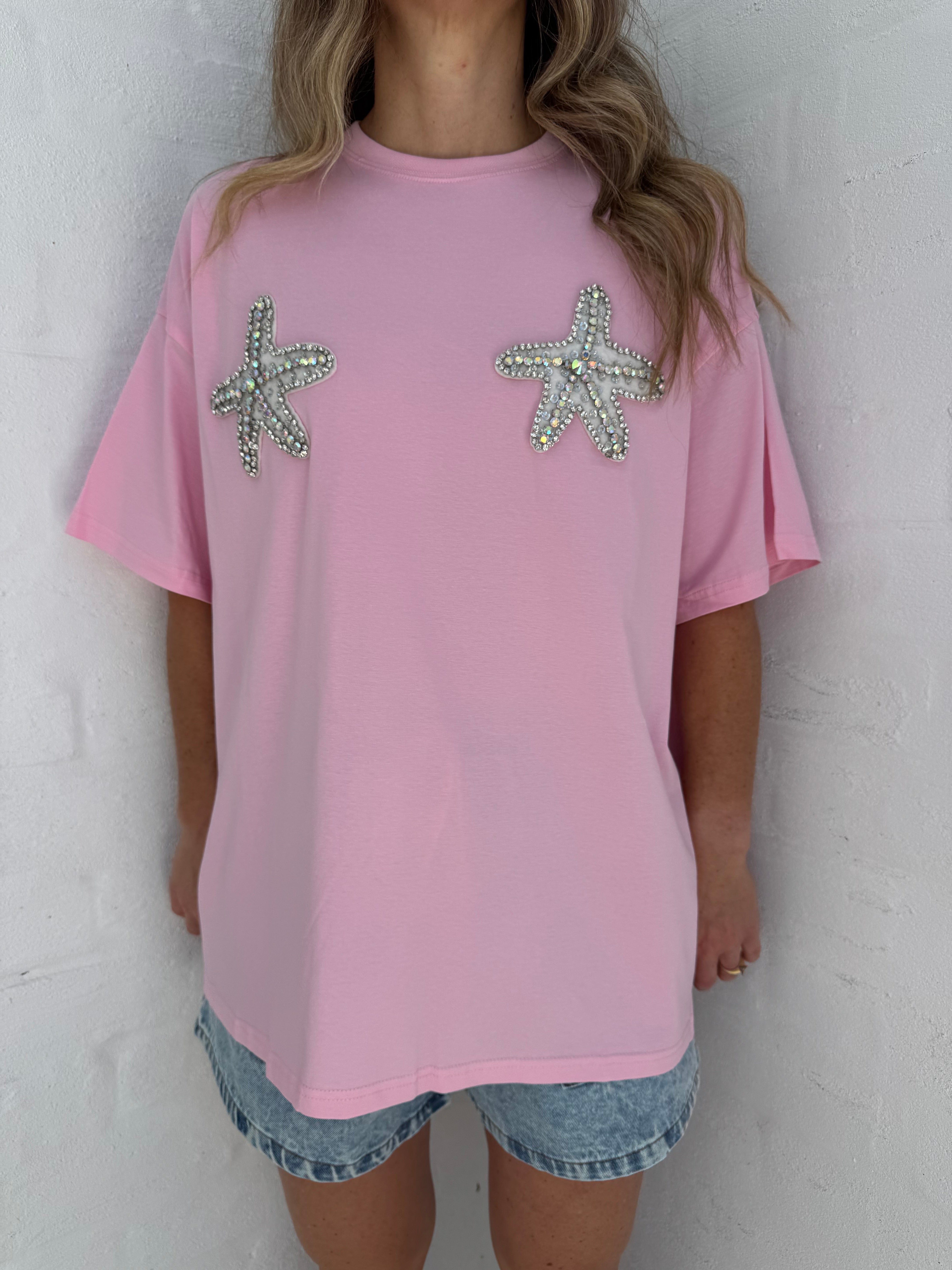 Starfish tee (Candy pink)