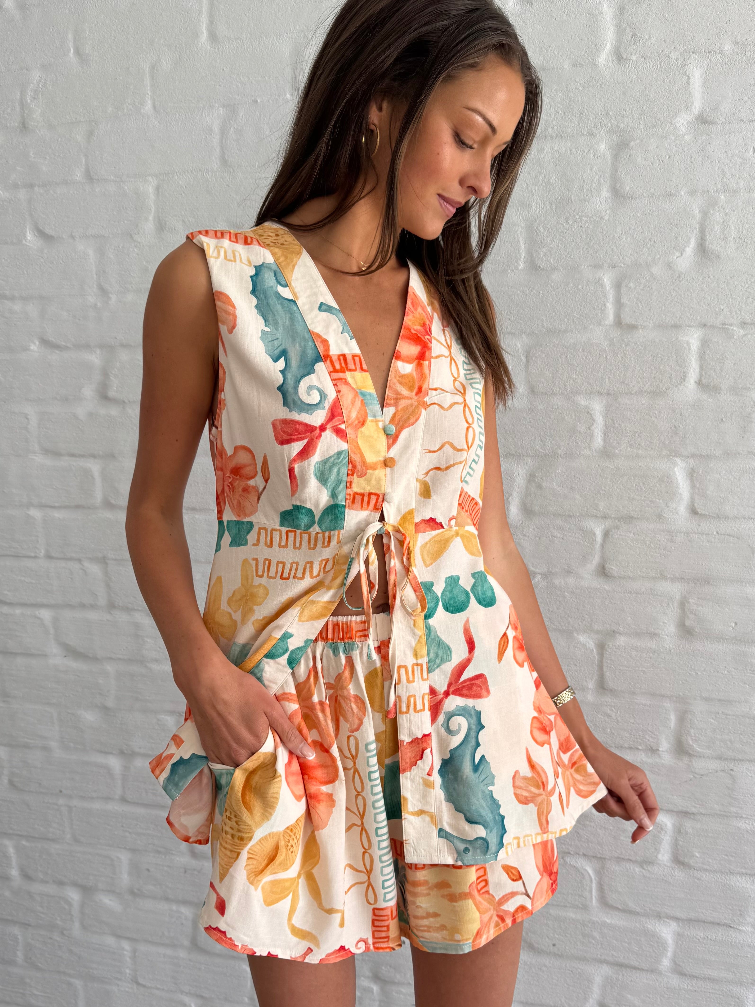 Underwater top and short set