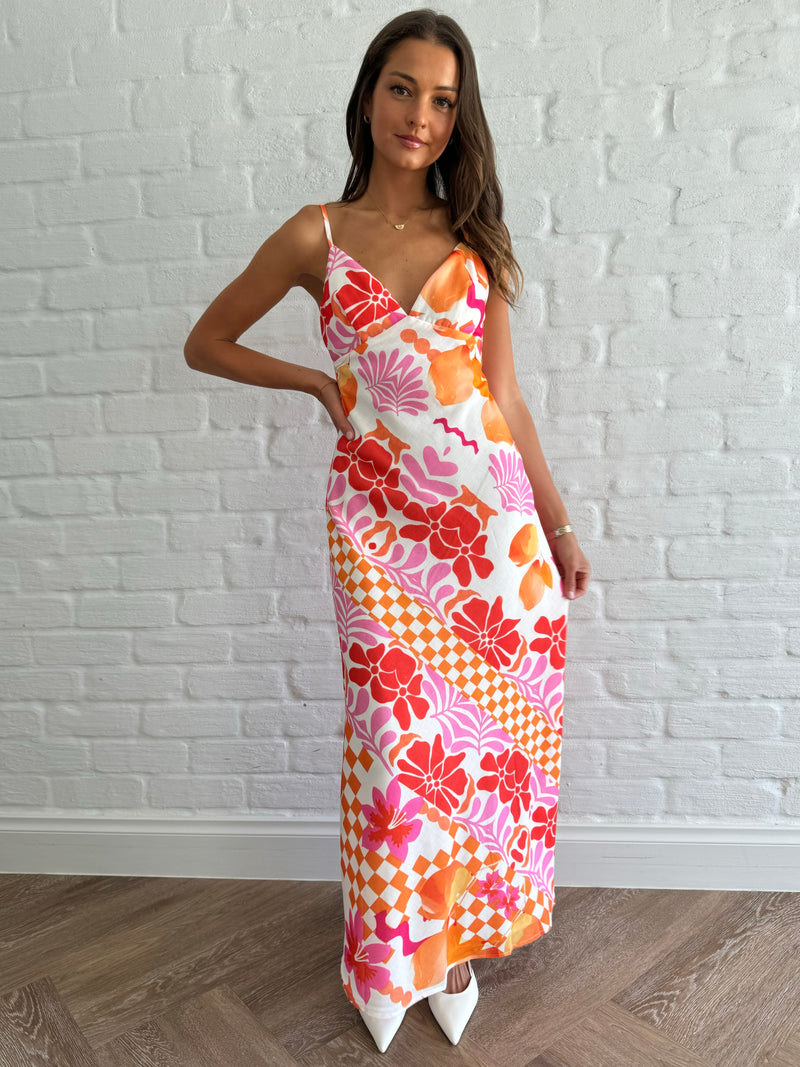 Floral sunset dress