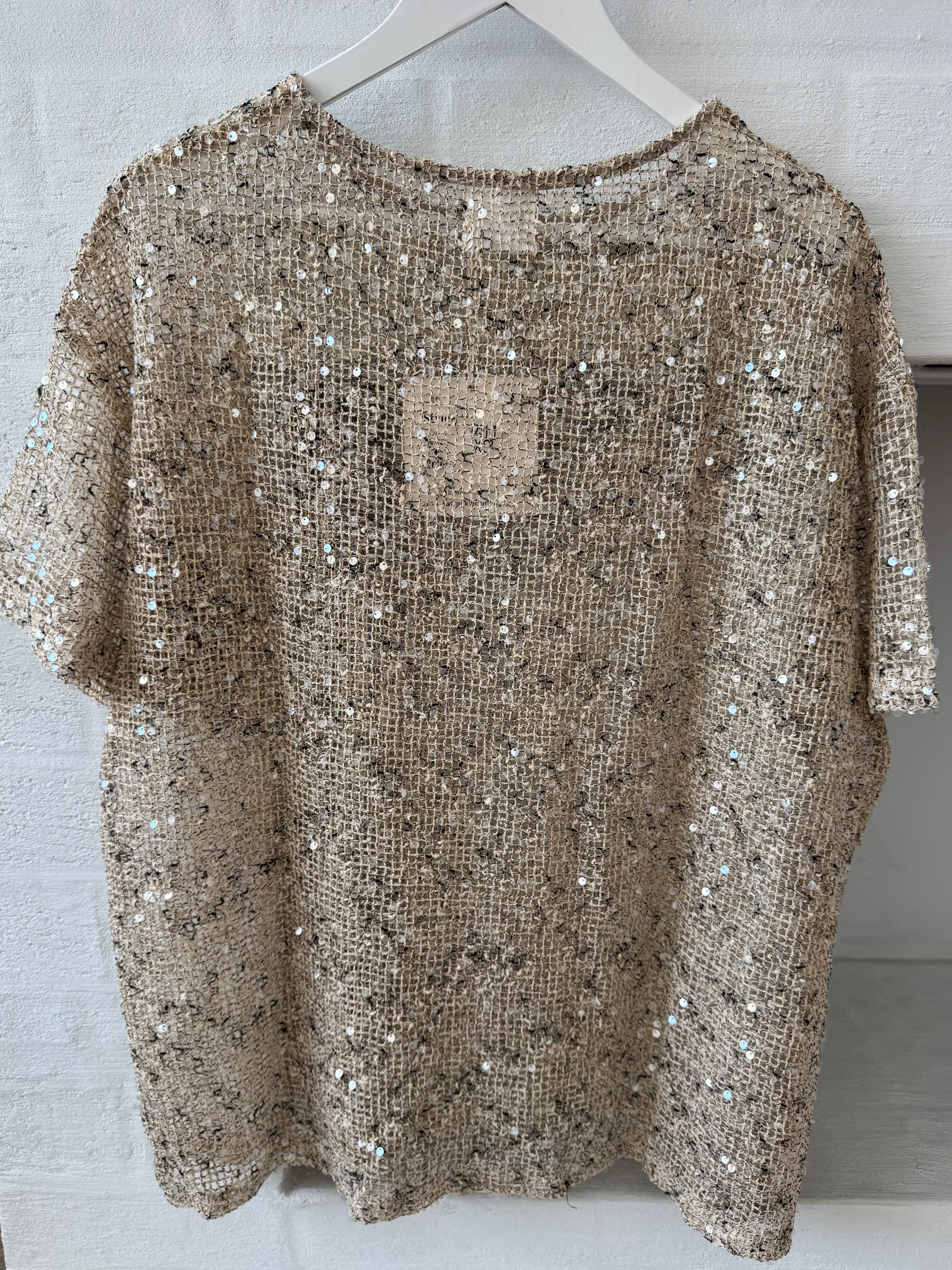 Sandstone sequin tee
