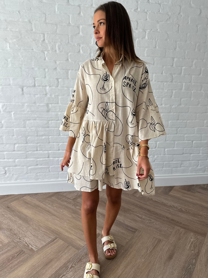 Aperol shirt dress