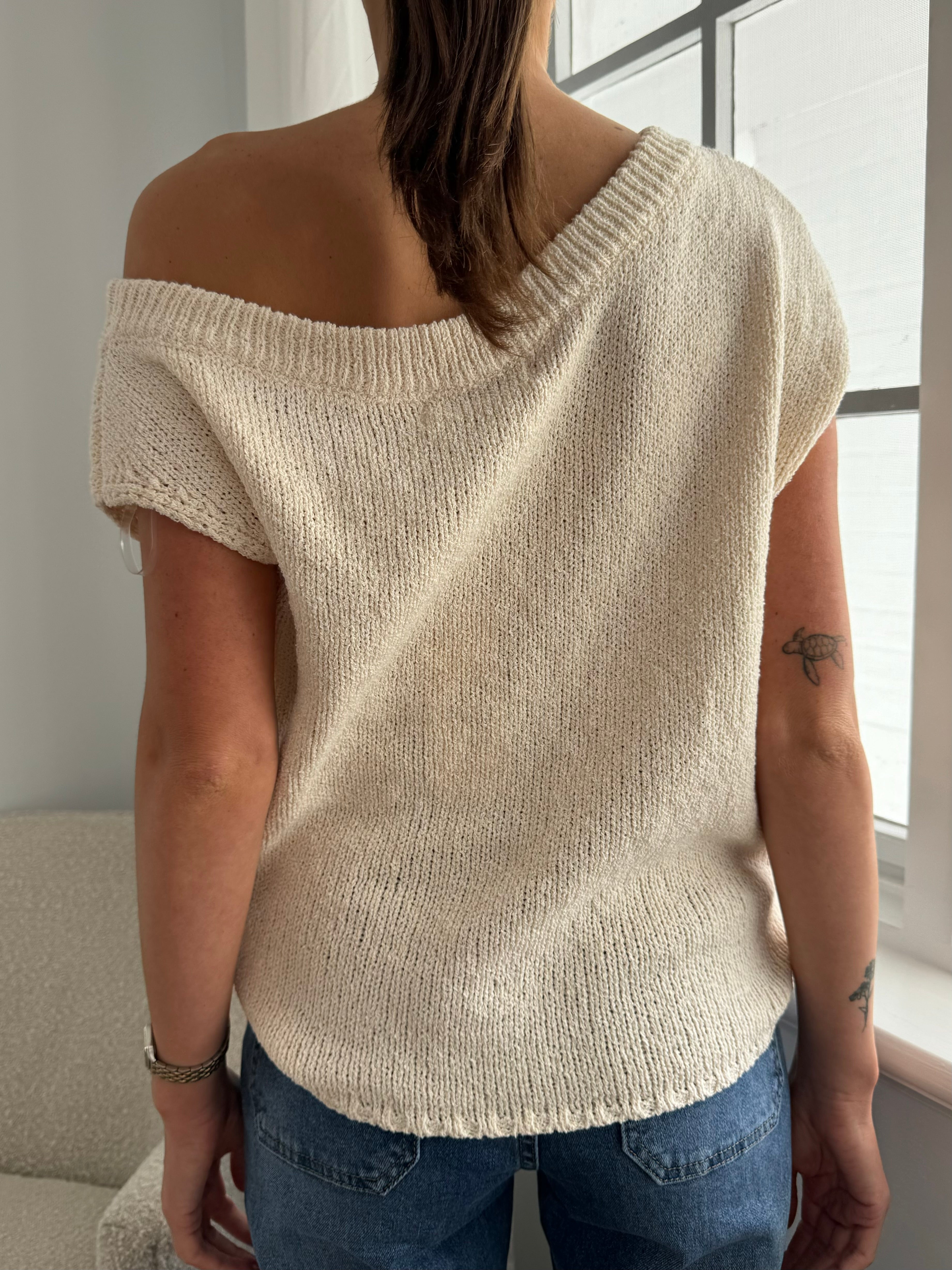 Pia off-shoulder Knit / Cream