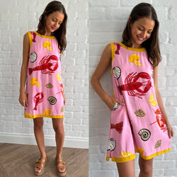 Zesty shell shift dress