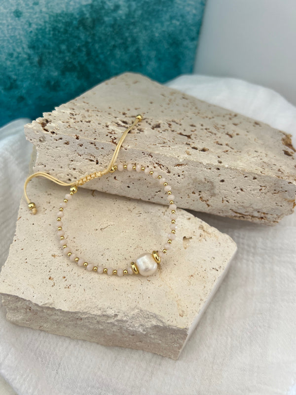 Sunburst Pearl bracelet / white - rnayclothing