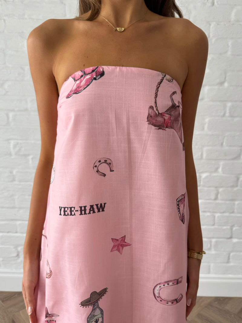 Yeehaw Dress / Pink