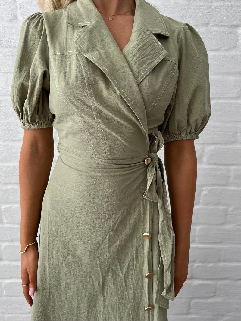 Olive Aura Dress - rnayclothing