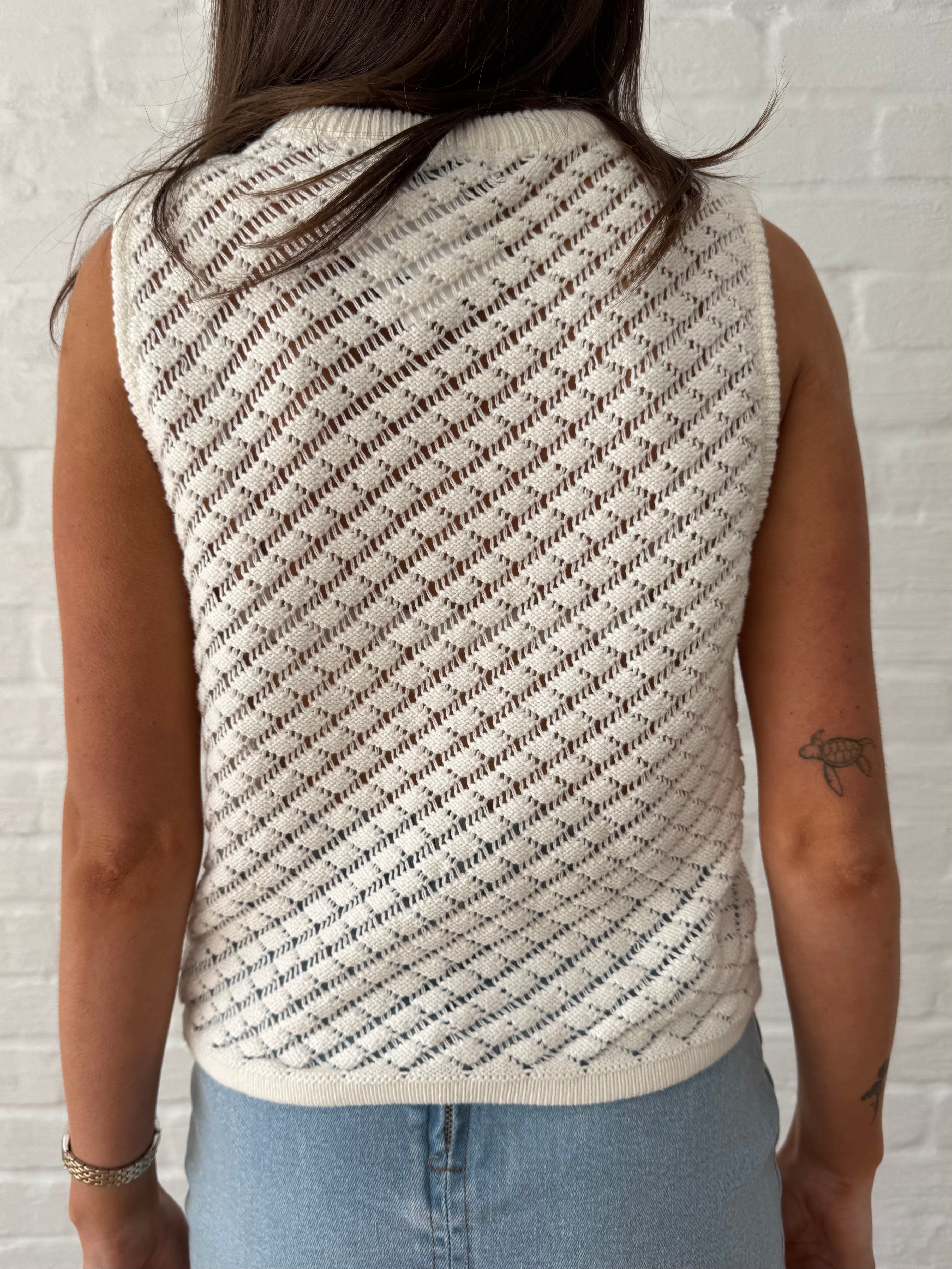 Coastal charm knit (White)