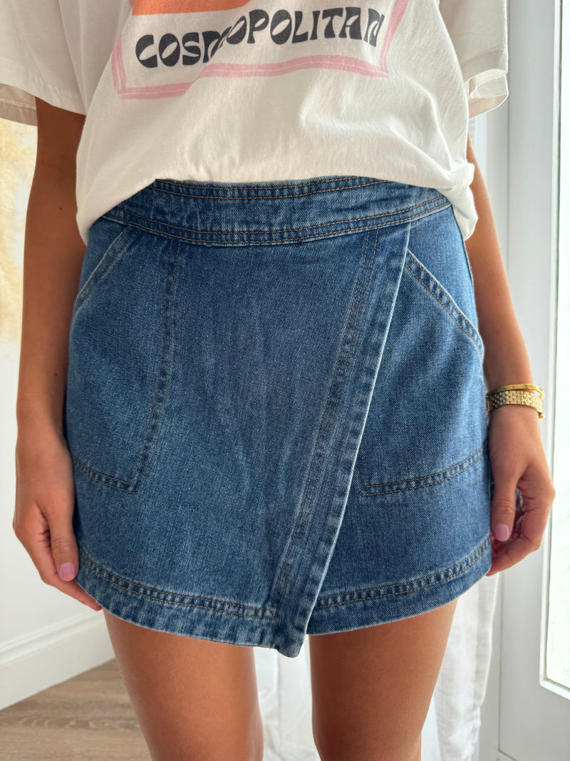 Kendal skort/Indigo