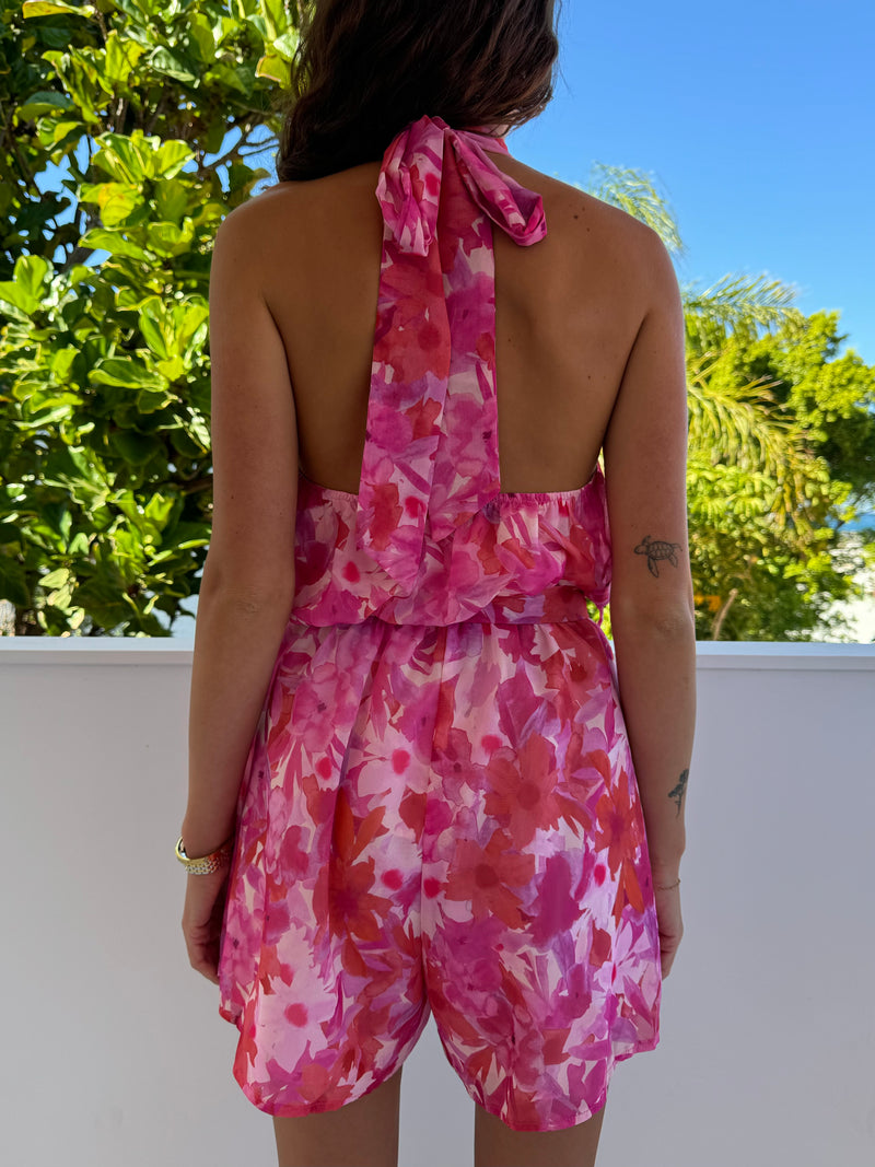 Fleur Playsuit / pink