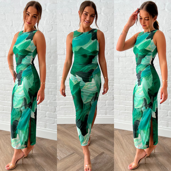 Rummer Dress - Green - rnayclothing