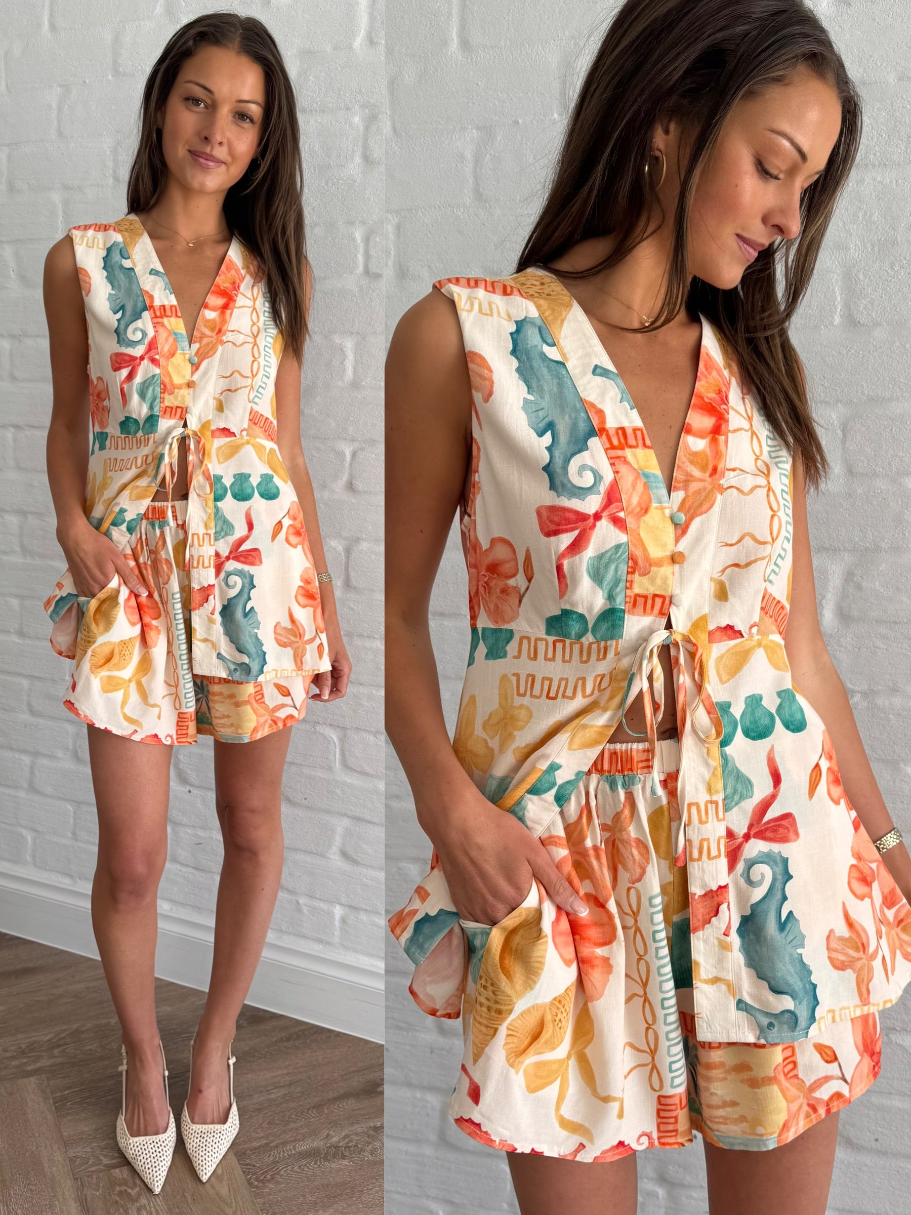 Underwater top and short set